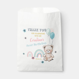 1:a födelsedagets favoritväskor har en söt nalle.