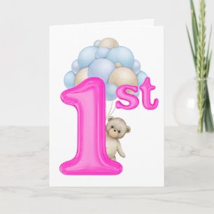 1:a födelsedagsgratulationen kort