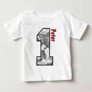 1:a födelsedagskorgskammaren Ett års anpassat namn T-shirt