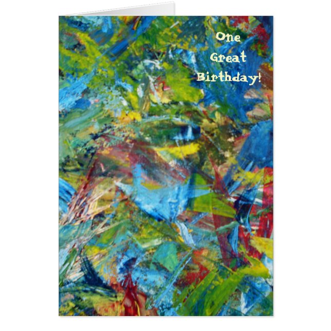 1:a födelsedagskortet hälsningskort (Framsidan)