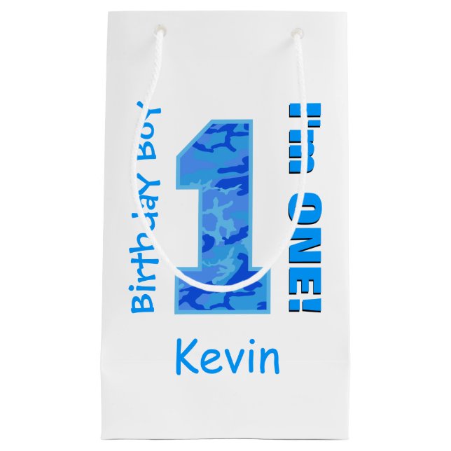 1:a födelsedagspojken Blue Camo Ett år gammal B3BZ (Framsidan)