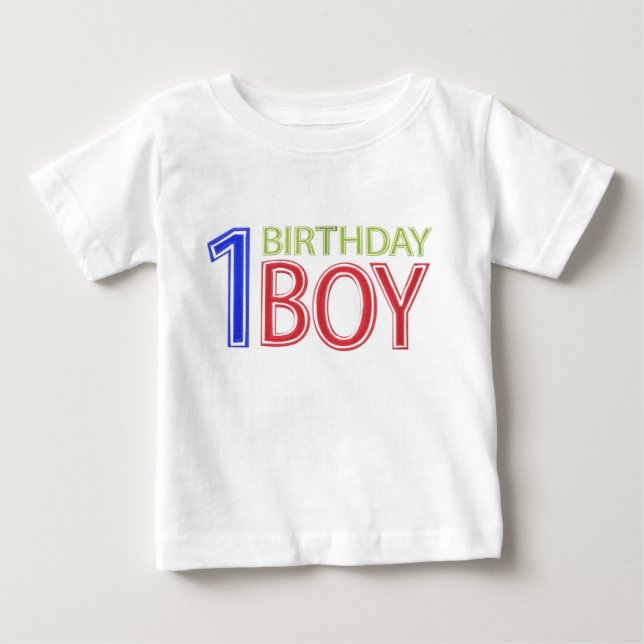 1:a födelsedagspojken tee shirt (Framsida)