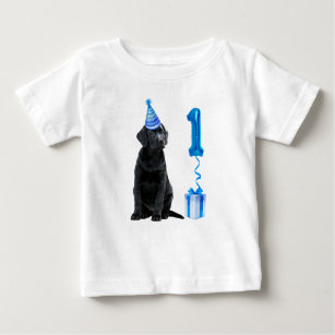 1:a födelsedagspumpens tema - Blue Boy Cute Hund P T Shirt