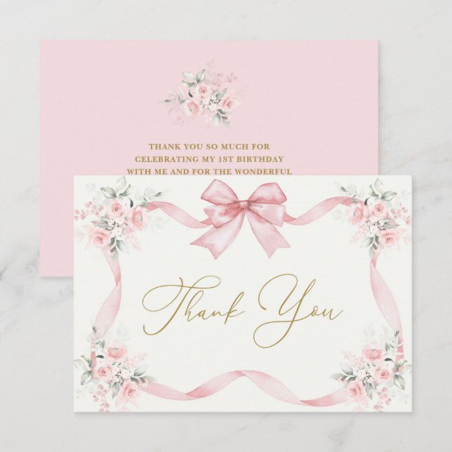 1:a födelsedagstjuppet - Tack för ditt kort med bo (Fram/baksida)