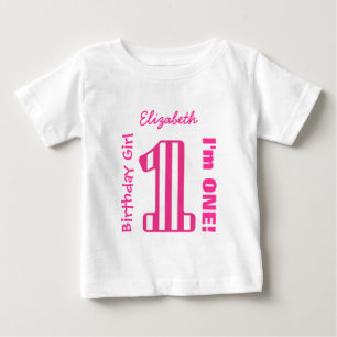 1:a födelsedagstjuven STRIPED Ett års Anpassningsb T Shirt