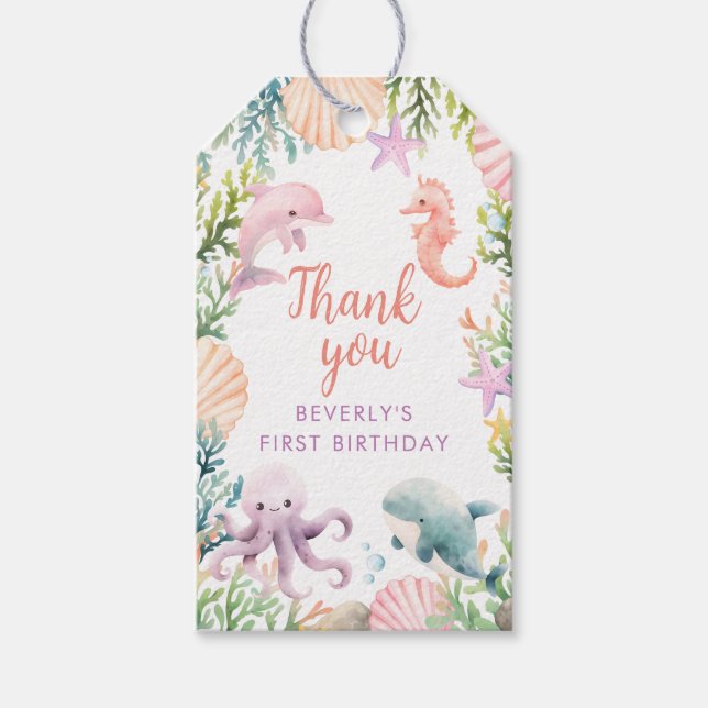 1:a födelsetalet i havet presentetikett (Framsidan)