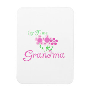 1:a gången Grandma Rosa Flowers Gifts Magnet