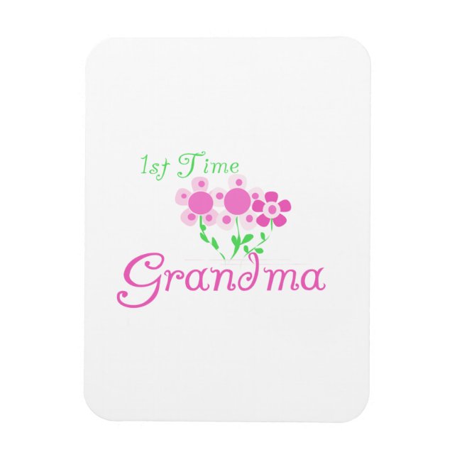 1:a gången Grandma Rosa Flowers Gifts Magnet (Vertikal)