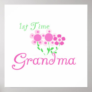 1:a gången Grandma Rosa Flowers Gifts Poster