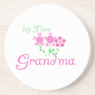 1:a gången Grandma Rosa Flowers Gifts Underlägg Sandsten