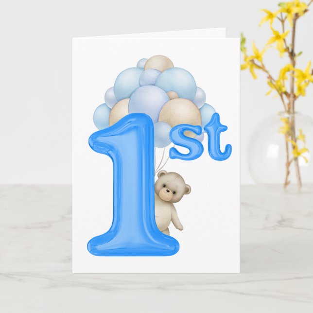 1:a Grattis på födelsedagen  Kort (Gul blomma)