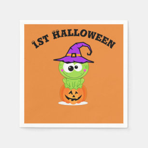 1:a Halloween Little Witch Frog Pappersservett