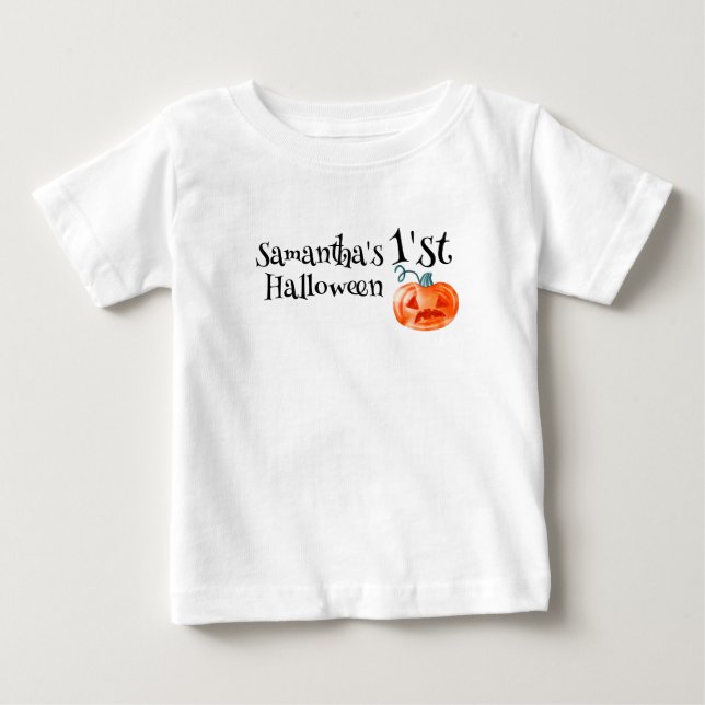 1:a Halloween-pumpa personlig T Shirt (Framsida)