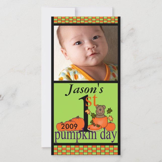 1:a Halloween-pumpkin-fotokort (Framsida)