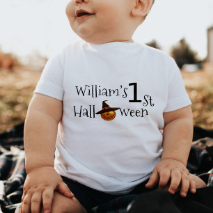 1:a Halloween Pumpkin-Personlig T Shirt