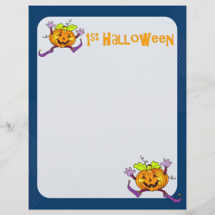 1:a Halloween-pumpkin-skrapbok Papper 2 Reklamblad