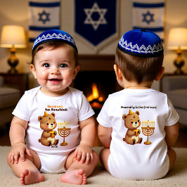 1:a Hanukkah Latke Launchpad: Babyss Första Festiv T Shirt
