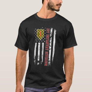 1:a infanteridivisionen American Flagga Military V T Shirt