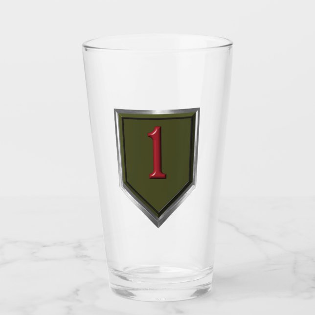 1:a infanteridivisionen “Big Red One” broderad lap Glaskopp (Framsida)