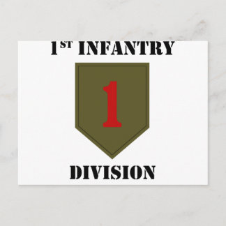 1:a infanteridivisionen med text vykort