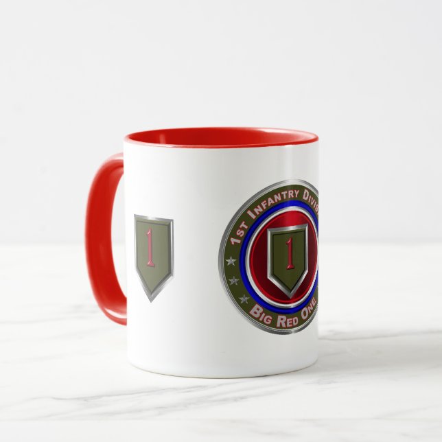 1:a infanteridivisionen  mugg (Framsida vänster)