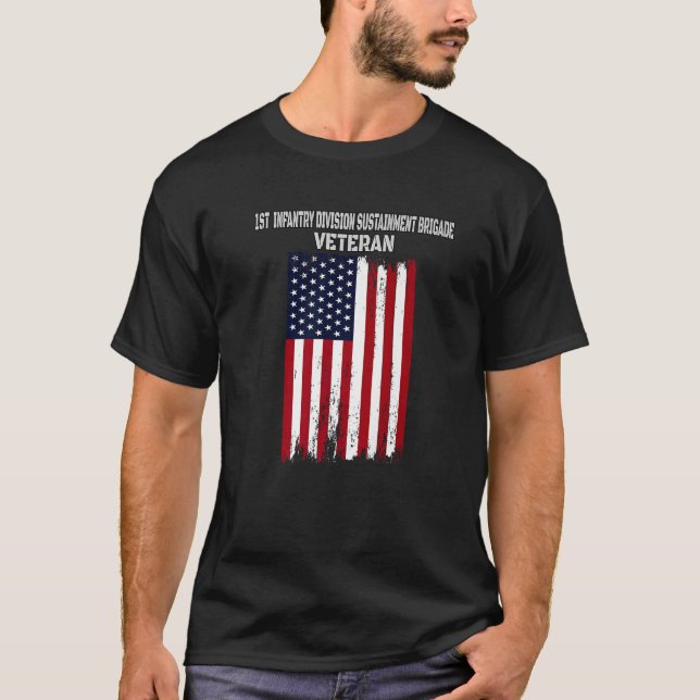 1:a infanteridivisionens hållbarhetsbrigad Veteran T Shirt (Framsida)