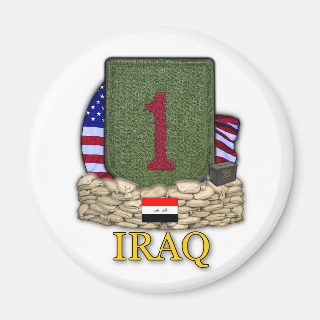 1:a infanteriet iraq krig veterans Magnet (Framsidan)