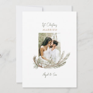 1:a jul, två foto Gräs och Antlers Hol Julkort