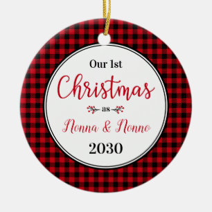 1:a julafton Nonna Photo Julgransprydnad Keramik