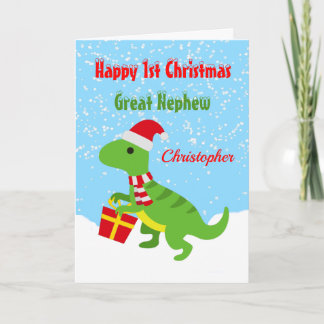 1:a juldagen Underbar Nephew Dinosaur T Rex Kort