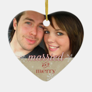 1:a julen 20xx - Gift & Merry Julgransprydnad Keramik