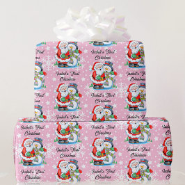 1:a julen Baby Namn Cute Jultomten Girl Presentpapper
