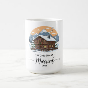 1:a julen gift 2025 Rustik stugprydnad Kaffemugg