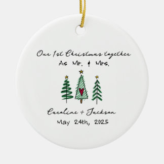 1:a julen Gift Personlig Ornamet Julgransprydnad Keramik