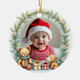1:a julen Santa's senaste hjälpreda 2-sidig Julgransprydnad Keramik