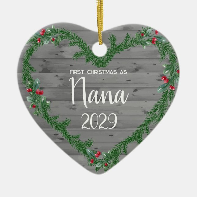 1:a julen som mormor julgransprydnad keramik (Framsidan)