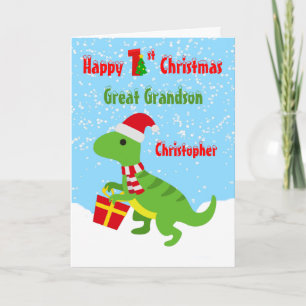 1:a julen, Underbarare Grandson Dinosaur T Rex Kort