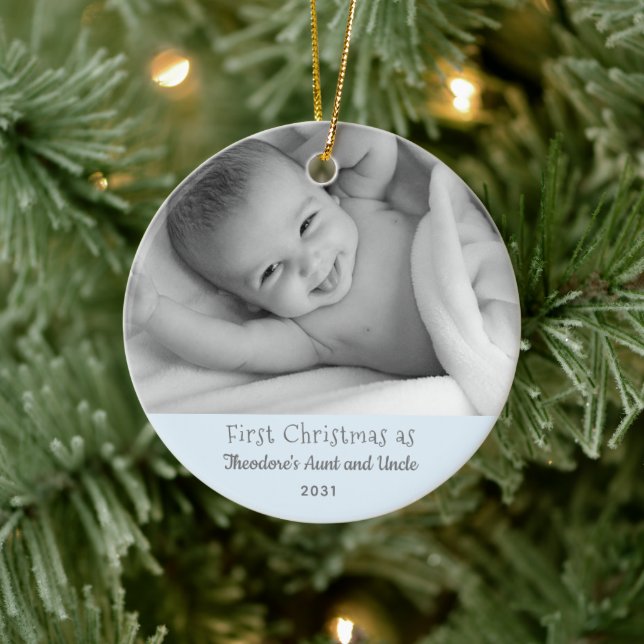 1:a julgåvan New Moster och morbror från Nephew Julgransprydnad Keramik (Träd)