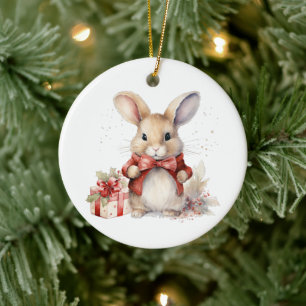 1:a julklappsbunten Anpassad Julgransprydnad Keramik