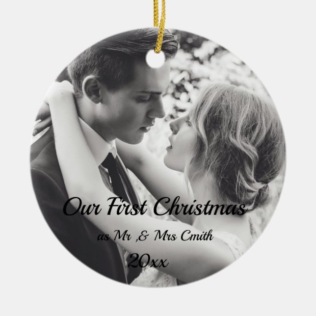 1:a jultoman, nya julklappar, julklappar julgransprydnad keramik (Framsidan)