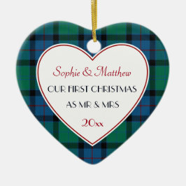 1:a jultomten Gift Heart Julgransprydnad Keramik