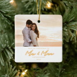 1:a jultomten, gift nyans, fotokeramik julgransprydnad keramik