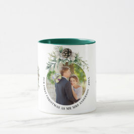 1:a jultomten nygifta foto cone grey mugg