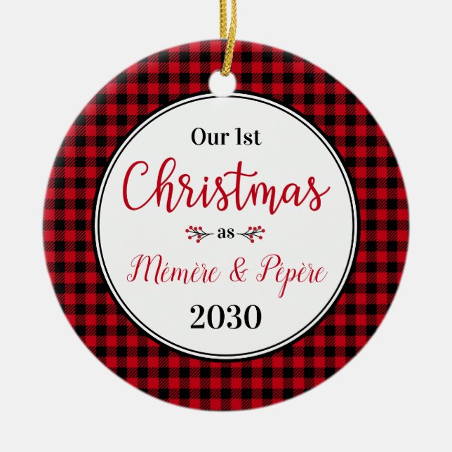 1:a jultomten Pepere Photo Julgransprydnad Keramik (Framsidan)