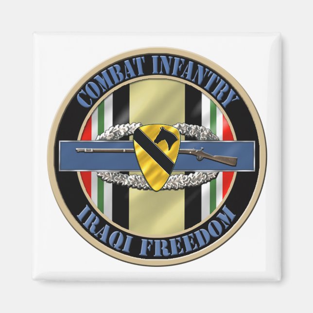1:a kavalleridivisionen Infantry OIF Magnet (Framsidan)