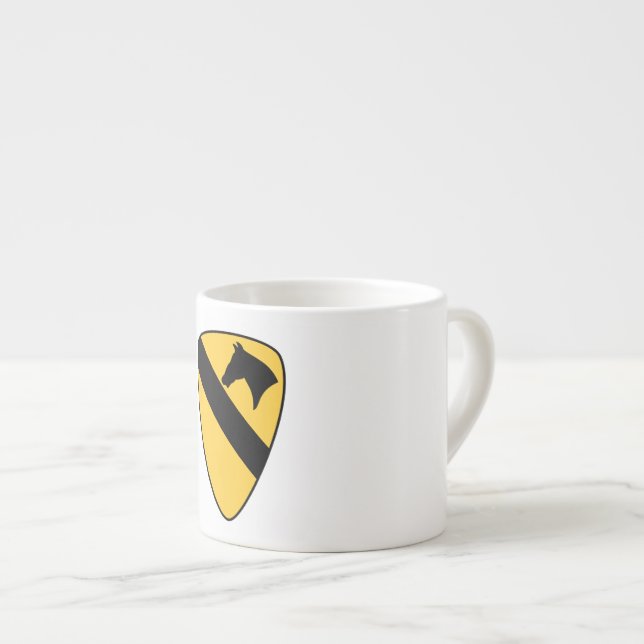 1:a kavalleridivisionen Patch Patriotic Espressomugg (Framsida höger)