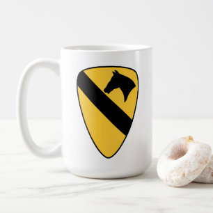 1:a kavalleridivisionen Patch Patriotic Kaffemugg