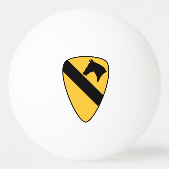 1:a kavalleridivisionen Patch Patriotic Pingisboll (Framsidan)