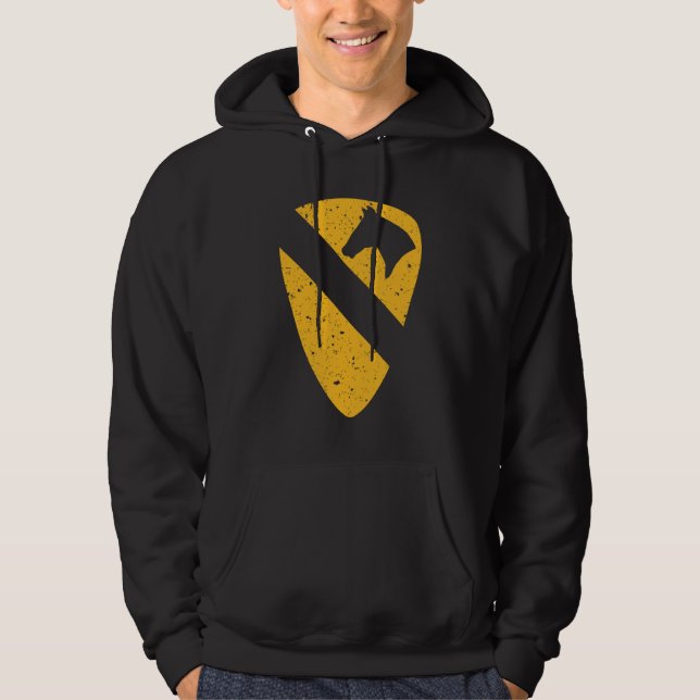 1:a kavalleridivisionen - Patch (Weasted) Hoodie (Framsida)