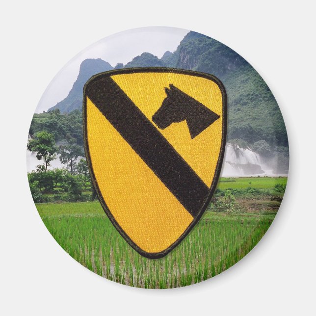 1:a kavalleriet luft cav fort Huva Magnet (Framsidan)